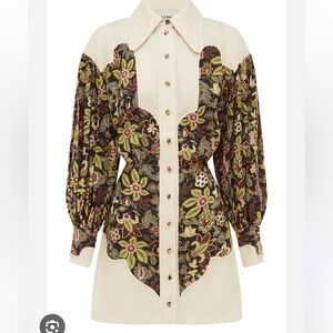 Alemais Isabella Linen Panel Mini Dress